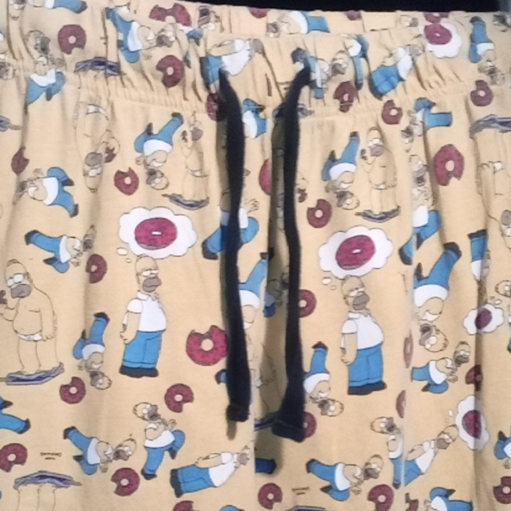 The Simpsons pajama pants cartoon print Pants W Drawstring